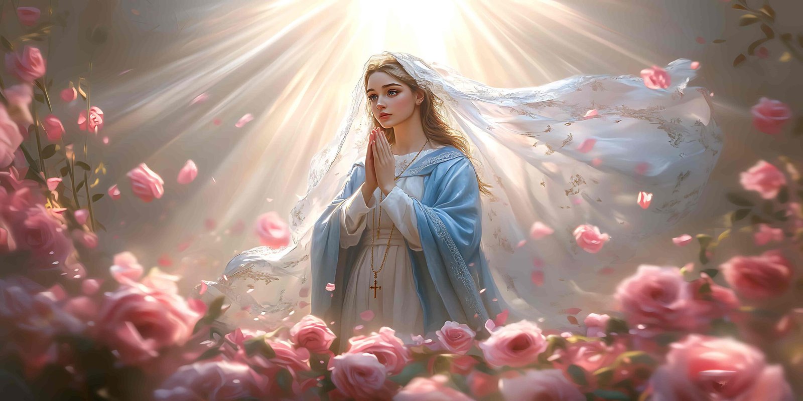 Wrapping Virgen sobre Rosas - Imagen 2